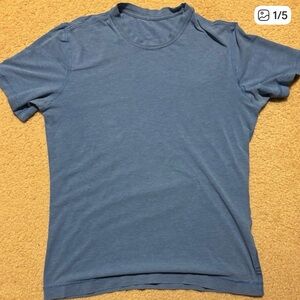 lululemon athletica Men's Heathered Slate Blue Short Sleeve Tee
